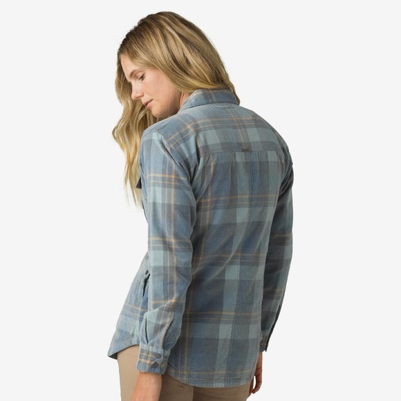 PRANA Finnegan light corduroy plaid flannel - Picture 2 of 15